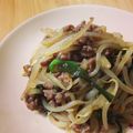 73729's cooksnap of when they made ニラもやしの豚そぼろ炒め。.