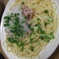 haruku221's cooksnap of when they made シェフのまかないツナと大根のスパゲティー.