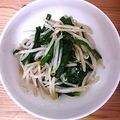 ダブルボランチ's cooksnap of when they made もやしとニラのあえもの♪( ´▽｀).
