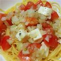 コジエミ's cooksnap of when they made トマトとモッツァレラの冷たいパスタ❤.