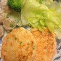 しばまめ's cooksnap of when they made ヘルシー☆あっさり鮭のハンバーグ.