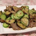 ベルラッキー's cooksnap of when they made 牛肉と塩もみ野菜のピリ辛炒め.
