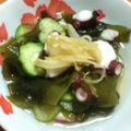 鳥骨鶏's cooksnap of when they made 蛸と胡瓜、ワカメの酢の物.