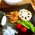 あゆＰん's cooksnap of when they made 水煮の蓮根で簡単＊蓮根の磯辺焼き.