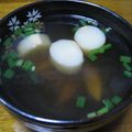 ゆみにゃむ's cooksnap of when they made ☆「ふ」「椎茸」「人参」のお吸い物☆.