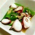 akomanman's cooksnap of when they made 【バルの】ピリ辛タコ×オクラ【おつまみ】.
