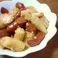 shokolat's cooksnap of when they made ヤングコーンのオイマヨ炒め✿.