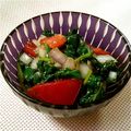 まわりてめくるん's cooksnap of when they made モロヘイヤ玉ねぎトマトの甘酸っぱ和え.