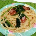 sweet326's cooksnap of when they made 簡単＊ベーコンほうれん草のペペロンチーノ.