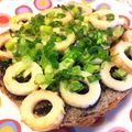 ＬＯＶＥＤＯＧＳ's cooksnap of when they made 佃煮でちくわトースト☆.