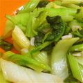 ピー之助's cooksnap of when they made 空心菜とセロリの青菜炒め.