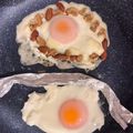 悠LOVE航's cooksnap of when they made アルミホイルで⭐️目玉焼きの仕切り.