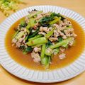 ルパンのかあさん☆彡's cooksnap of when they made 小松菜と豚こま肉のピリ辛オイスター炒め.