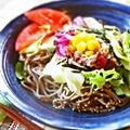 ついてるさとちゃん's cooksnap of when they made 包丁いらず♪サラダ蕎麦.