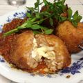 tortoga's cooksnap of when they made ライスコロッケのミートソース添え♪.