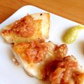 ゆも23's cooksnap of when they made 鶏もも肉の梅わさびのせ.