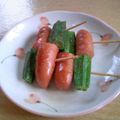 ゆうジュニア's cooksnap of when they made オクラとウインナーの串焼き.