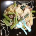 三姉妹のmama's cooksnap of when they made 小松菜クリームパスタ♪.