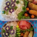 cocoりえ's cooksnap of when they made キャラ弁　簡単♪朝顔の作り方.