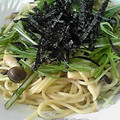 しおとも's cooksnap of when they made きのこと水菜の和風パスタ★.