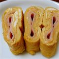 ★ hana ★'s cooksnap of when they made お花見・お弁当にハムを巻いた玉子焼き.