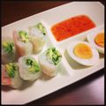 まき☆０５１９'s cooksnap of when they made 海老とアボカドの生春巻き.