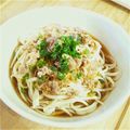 Yutanpo358's cooksnap of when they made 焼き肉のタレde冷やし肉うどん♪.