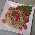ぐり0710's cooksnap of when they made 梅しそ冷製パスタ*:･*｡ ♡.