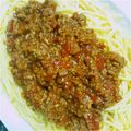 koyumix's cooksnap of when they made フライパン１つでミートソーススパゲティ.
