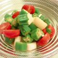 eibeach's cooksnap of when they made オクラトマト山芋の柚子ポンサラダ☆.