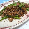 Haru Haru's cooksnap of when they made インゲンのピリ辛そぼろ炒め.