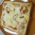 chikona's cooksnap of when they made キムチーズトースト.