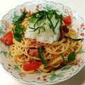 ぴゆみい's cooksnap of when they made ひんやり☆和風冷製トマトパスタ.