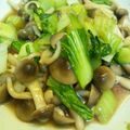 karia0509's cooksnap of when they made ＊チンゲン菜としめじのオイスター炒め＊.