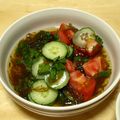 ひび稚魚's cooksnap of when they made 毎日食べたい！トマキュウもずくちゃん.