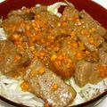 よもぎとヨーゼフ's cooksnap of when they made 野菜ソースのサイコロステーキ丼.
