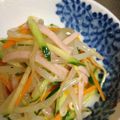 ４５９０'s cooksnap of when they made 簡単♪もやしの三色サラダ.