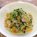 YUKIKI☆'s cooksnap of when they made 水菜と豚肉と油揚げの和え物.