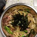 Kakutetu's cooksnap of when they made きのことアスパラの和風パスタ.