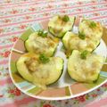 赤い電話's cooksnap of when they made * ズッキーニのアンチョビ・ファルシー♪.