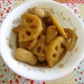 はじめmama's cooksnap of when they made レンコンとさといもの煮物.