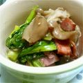 ＊ミャーコ＊'s cooksnap of when they made ビタミン菜としめじの炒め物.