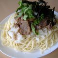 かい@go's cooksnap of when they made 牛肉のおろし和風パスタ.
