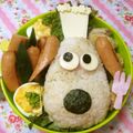 赤い電話's cooksnap of when they made キャラ弁✿グルミット弁当.