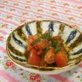 赤い電話's cooksnap of when they made 青しそトマトの混ぜるだけサラダ.