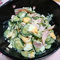 千の星のちっち☆'s cooksnap of when they made きゅうりとハムと卵の簡単ゴマサラダ.