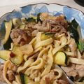 杉山純子's cooksnap of when they made 豚肉とズッキーニのピリ辛和風パスタ.