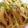 tarotch's cooksnap of when they made ヘビロテ♡学校給食のチンジャオロースー♬.