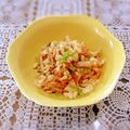 usagi1019's cooksnap of when they made さくさく揚げ玉納豆キムチ.