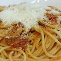 rakumi's cooksnap of when they made スパゲッティ・アマトリチャーナ　.